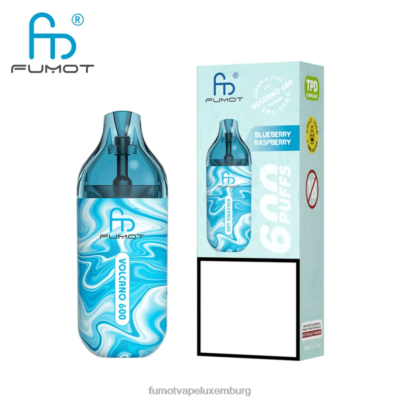 600 tpd-konformer Einweg-Vaporizer – 2 ml (3-teiliges Set) Blaubeere auf Eis Fumot Volcano BDR6J302 Fumot geschmack