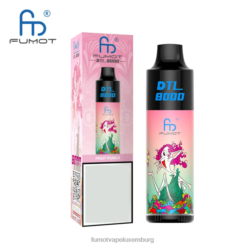 8000 Einweg-Vape-Pen – 16 ml (1 Stück) Aloe-Traube Fumot DTL BDR6J413 Fumot vape geschmack