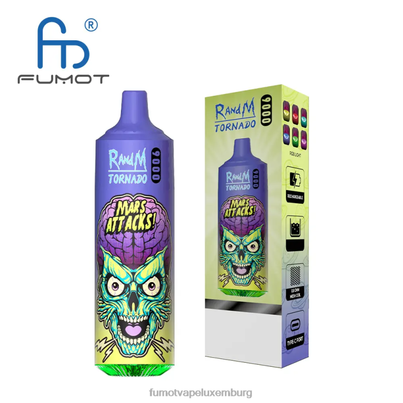 18 ml 9000 Einweg-Vape-Pen (1 Stück) Kirsche Fumot Tornado BDR6J28 Fumot vape kaufen