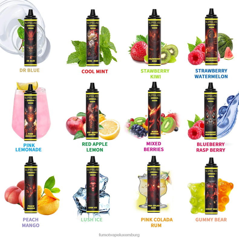 10000 (1 Stück) Einweg-Vape-Pen – 20 ml gemischte Beeren Fumot Supbliss Umbra BDR6J479 Fumot vape sale